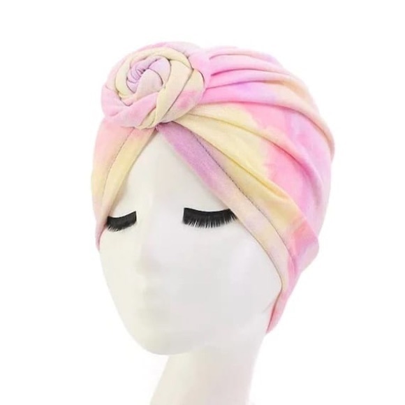 Tie Dye Cotton Pre-Wrapped Hair Turban, Multipurpose Styling Head Wraps - Picture 1 of 5